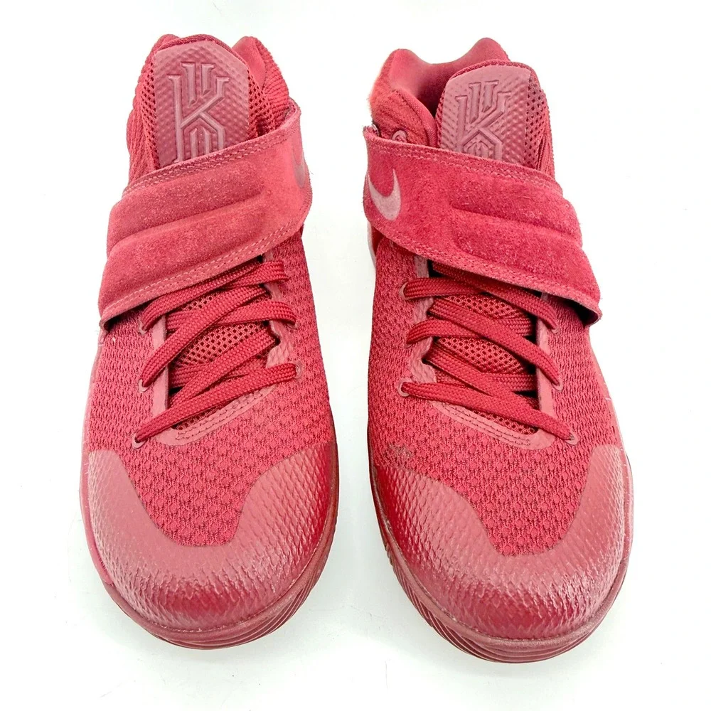Nike Kyrie 2 Red Velvet Basketball Shoes Youth 6.5Y Red Mid Top Strap Sports